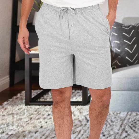 Men's Ultra Soft Comfy Breathable Jersey Knit Lounge Sleepwear Pajama Shorts - Picture 5 of 16